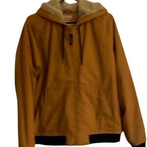 LL Bean Hooded Jacket Size L Cozy Outdoor Classic Work Warm